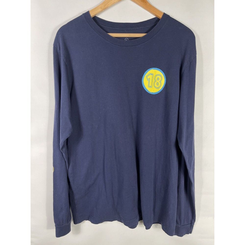 Coachella‎ Men's XL Navy Blue Long Sleeve Crew Neck Hot Air Balloon 2018 T-Shirt